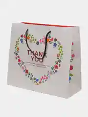 Розовый подарочный бумажный пакет "Thank You"