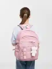 Лавандовый милый школьный рюкзак в корейском стиле с брелком,  Hello Kitty