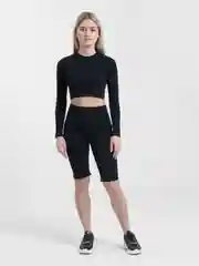 Черный велосипедки спортивные, женские, бесшовные