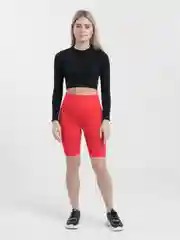 Красный велосипедки спортивные, женские, бесшовные