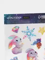 Зеленый новогодняя наклейка на окно