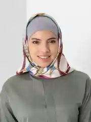 Мятный платок шелковый, хиджаб