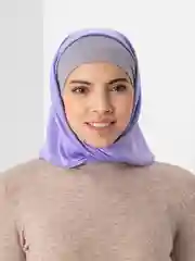 Лавандовый платок шелковый на шею