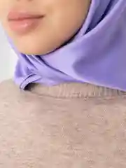 Лавандовый платок шелковый на шею