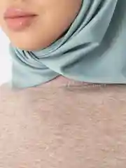 Мятный платок шелковый на шею
