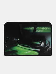 Папка на молнии с ручками ЮНЛАНДИЯ А4, 1  отделение, пластик, ширина 40 мм, Neon race