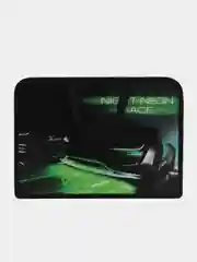Папка на молнии с ручками ЮНЛАНДИЯ А4, 1  отделение, пластик, ширина 40 мм, Neon race