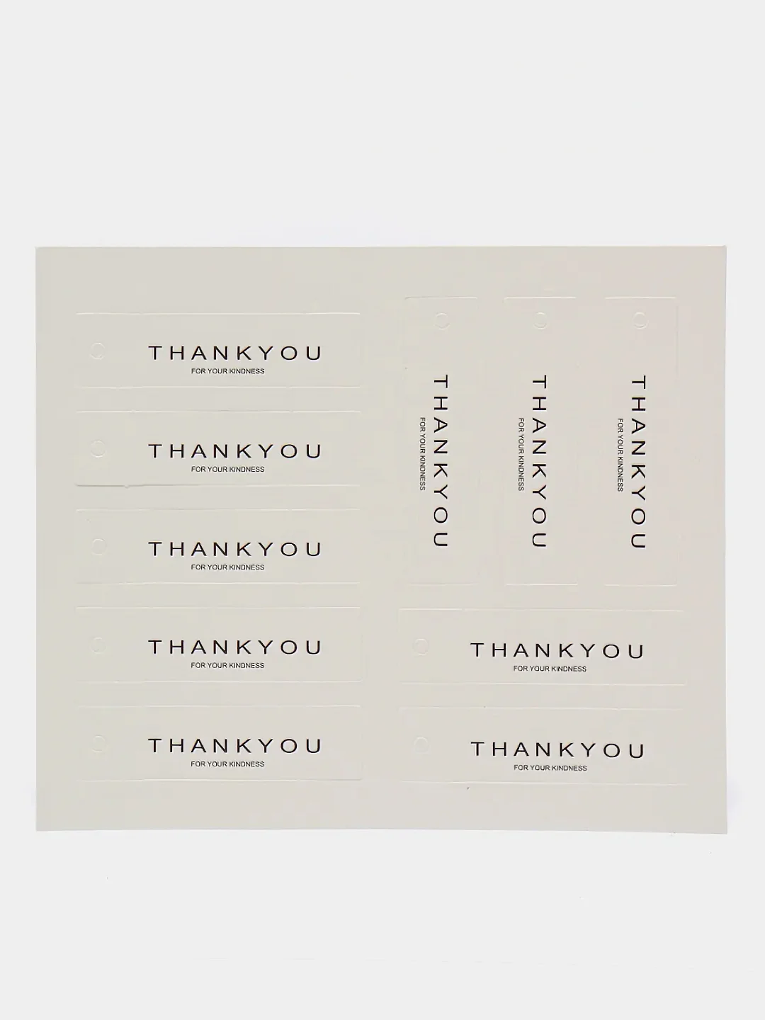 Бирка белая прямоугольная "Thank You"