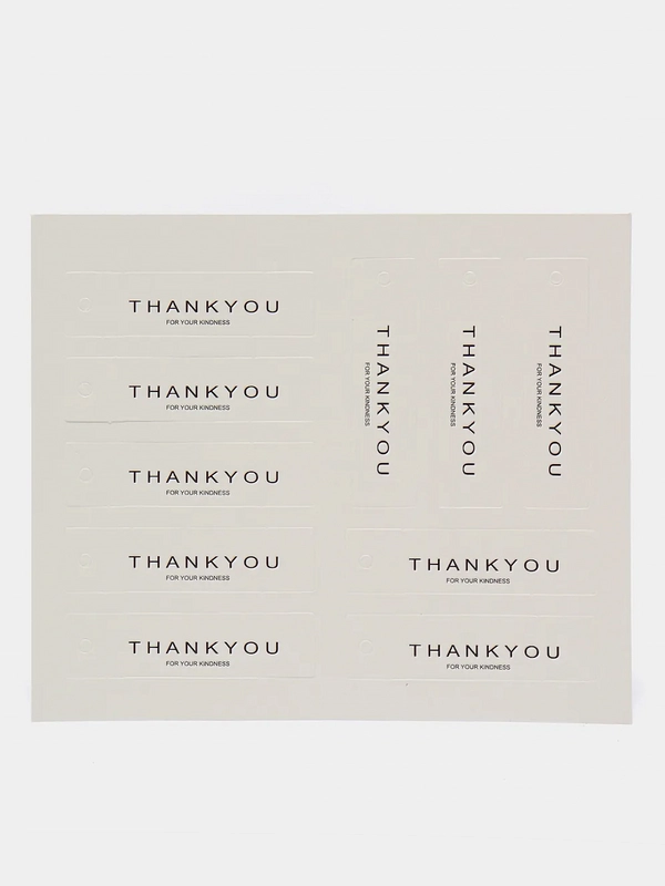 Бирка белая прямоугольная  "Thank You"