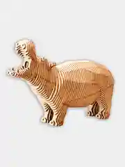 Деревянный конструктор UNIWOOD Бегемот с карандашами/ Сборная модель/ 3D конструктор
