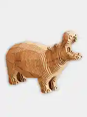 Деревянный конструктор UNIWOOD Бегемот с карандашами/ Сборная модель/ 3D конструктор