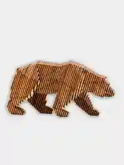 Деревянный конструктор UNIWOOD Медведь с карандашами/ Сборная модель/ 3D конструктор