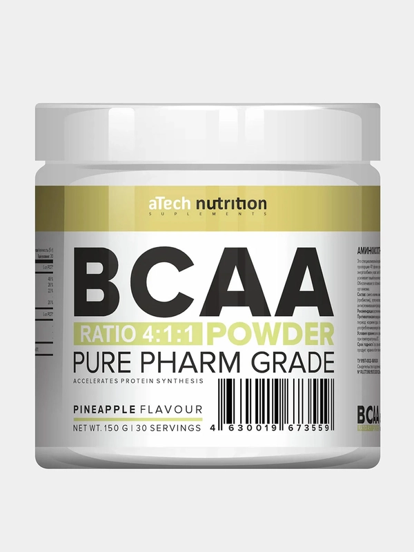 Аминокислотный комплекс BCAA 4:1:1, ATech nutrition, ананас, 150 гр