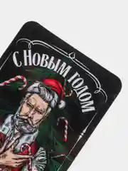 Черный магнит на холодильник Новый год 2025, сувенир, подарок
