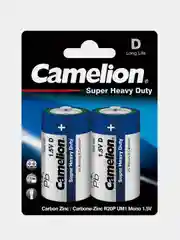 Батарейки солевые улучшенные Camelion R20P-BP2B Super Heavy Duty Blue, тип D, 2 штуки