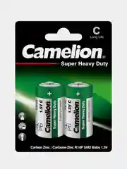 Батарейки солевые Camelion R14P-BP2G Super Heavy Duty Green, тип C, 2 штуки