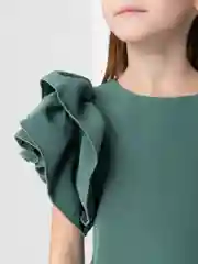 Оливковый блузка для девочки, праздничная, нарядная,школьная