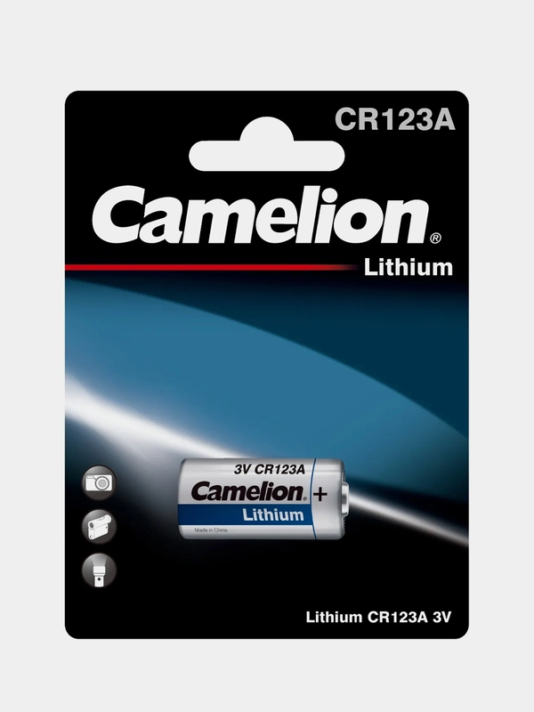 Батарейка литиевая Camelion CR123A-BP1, 3V, 1 штука