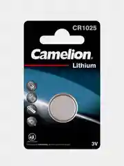 Батарейка дисковая литиевая Camelion CR1025-BP1, 1 штука