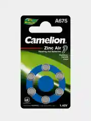 Батарейки для слуховых аппаратов Camelion ZA675 BL-6, 1.4 V, 620mAh, 6 штук