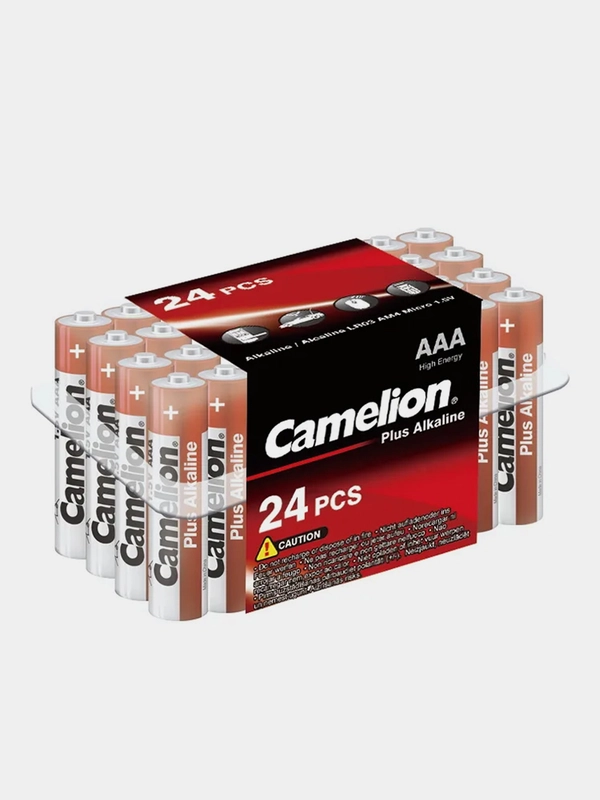 Батарейки щелочные AAA Camelion Plus Alkaline LR03-PB24, 24 штуки