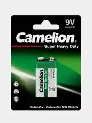 Батарейка солевая Camelion 6F22-BP1G Super Heavy Duty Green, 9V, тип Крона, 1 штука