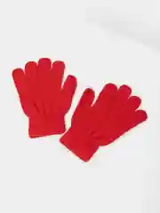 Красный перчатки вязаные