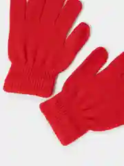 Красный перчатки вязаные
