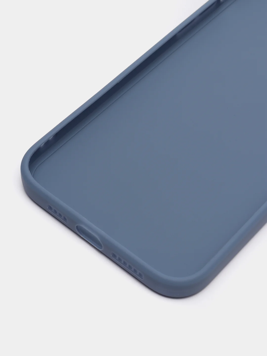 Синий меланж чехол с защитой камеры и мягкой подкладкой для iPhone 13 / 13 Pro / 12 Pro, 12 Pro Max, 11