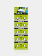 Батарейки дисковые алкалиновые Ergolux AG10-BP10 LR54/LR1130/189/389, 10 штук