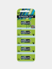Батарейка алкалиновая Ergolux A27-BP5, 12V, 5 штук