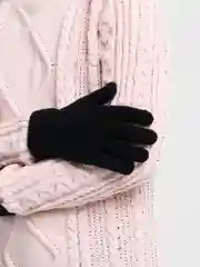 Черный перчатки вязаные, детские