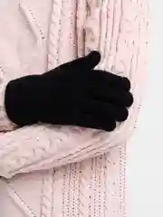 Черный детские демисезонные перчатки
