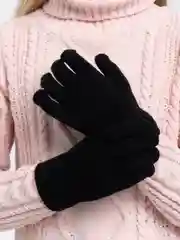 Черный детские демисезонные перчатки