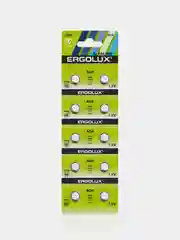 Батарейки дисковые алкалиновые Ergolux AG4-BP10 LR66/LR626/177/377, 10 штук