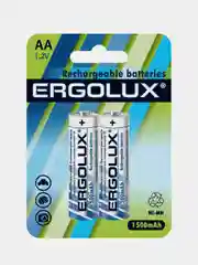 Аккумуляторы AA Ergolux AA-1500mAh, Ni-Mh, 1.2V, 2 штуки