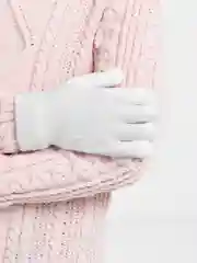 Белый демисезонные перчатки
