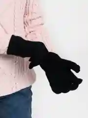 Черный демисезонные перчатки