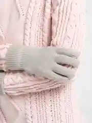 Серый металлик демисезонные перчатки
