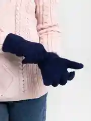 Синий демисезонные перчатки
