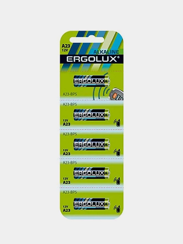 Батарейка алкалиновая Ergolux A23-BP5, 12V, 5 штук