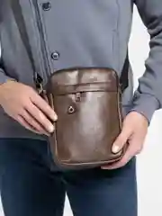 Коричневый сумка мужская