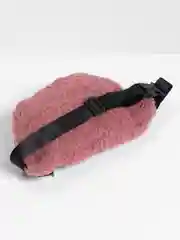 Розовый поясная сумка, плюшевая