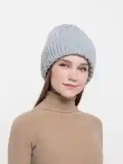 Серый женская шапка