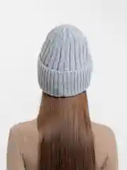 Серый женская шапка