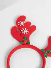 Белый новогодний ободок с рожками, рожки оленя