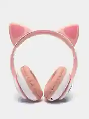 Розовый беспроводные Bluetooth наушники с кошачьими светящимися ушками, гарнитура Cat Ear STN-28