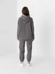 Серый костюм женский, спортивный, вельветовый