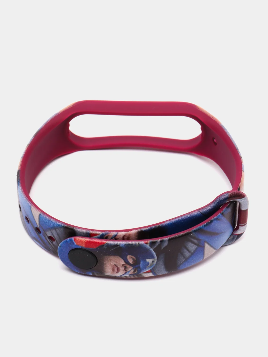 Синий ремешок для Xiaomi mi band 7 / 6 / 5 / 4 / 3 / NFC супергерои комикс браслет с принтом