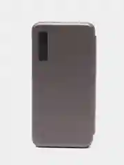 Серебряный чехол-книжка на Samsung Galaxy A7 2018 (A750), Самсунг Галакси А7 2018 (А750)